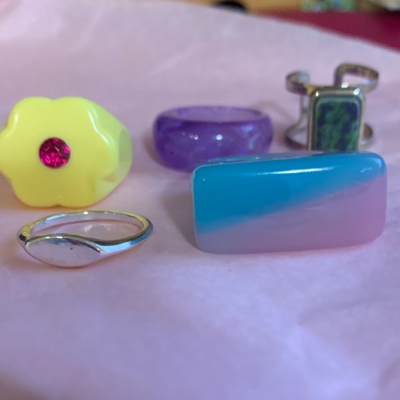 Colorful Statement Rings Set - Picture 6 of 6